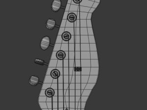 electric guitar telecaster 3D 模型