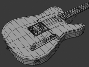 electric guitar telecaster 3D 模型