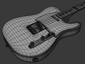 electric guitar telecaster 3D 模型