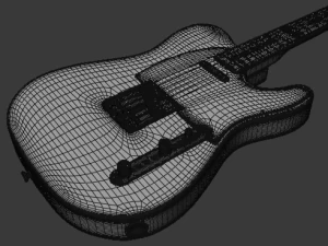 electric guitar telecaster 3D Model