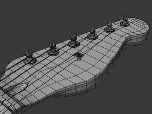 electric guitar telecaster 3D 模型