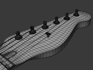electric guitar telecaster 3D Model