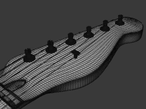 electric guitar telecaster 3D Model