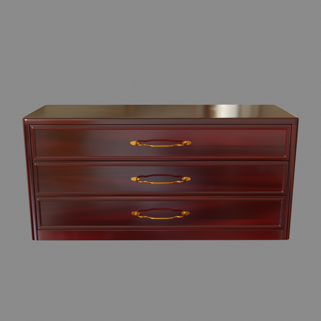 chest of drawers 3D Модель .c4d .max .obj .3ds .fbx .stl .blend 
