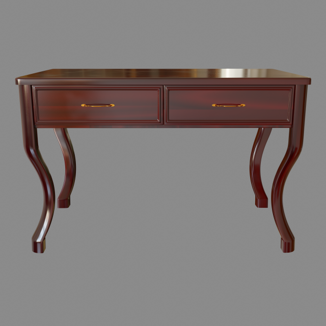 writing desk 3D Model .c4d .max .obj .3ds .fbx .stl .blend 
