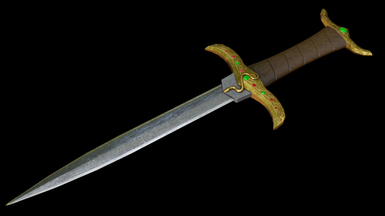 punhal Modelo 3D .c4d .max .obj .3ds .fbx .stl .blend 