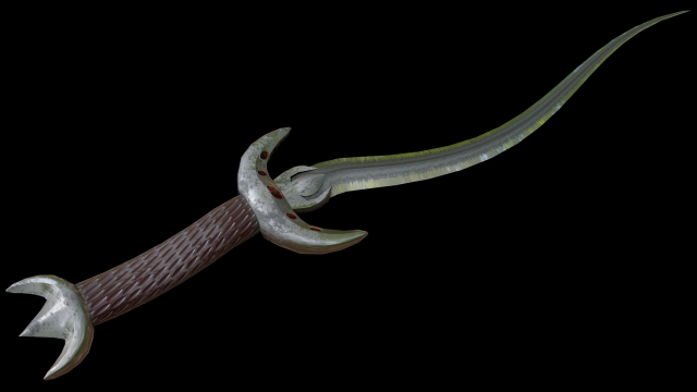 dagger curved 3Dモデル .c4d .max .obj .3ds .fbx .stl .blend 