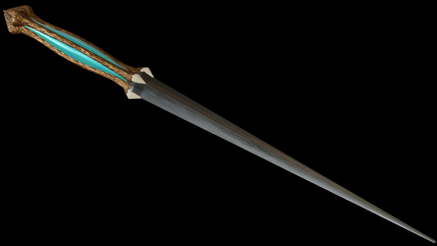 dagger quadrangular 3D Model .c4d .max .obj .3ds .fbx .stl .blend 
