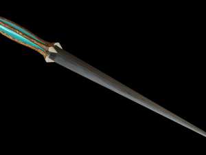 dagger quadrangular 3D Model