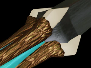 dagger quadrangular 3D Model