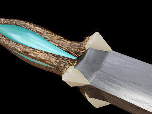 dagger quadrangular Modèle 3D