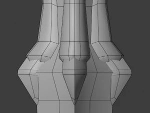 dagger quadrangular 3D Model