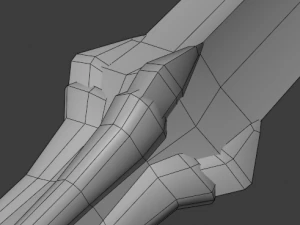 dagger quadrangular 3D Model