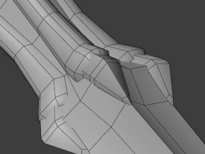 dagger quadrangular 3D Model