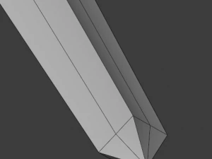 dagger quadrangular 3D Model