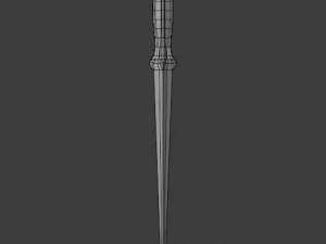 dagger quadrangular 3D Model