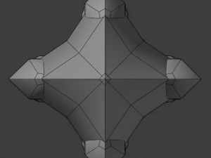 dagger quadrangular 3D Model