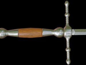 dagger stiletto with sheath Modelo 3D