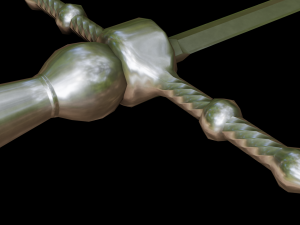 dagger stiletto with sheath Modelo 3D