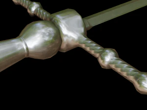 dagger stiletto with sheath 3D Model
