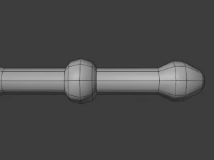 dagger stiletto with sheath 3D Model
