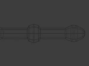 dagger stiletto with sheath 3D Model