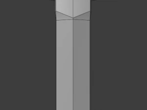 dagger stiletto with sheath 3D Model