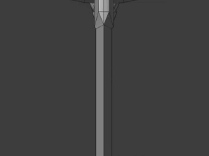 dagger stiletto with sheath 3D Model