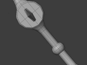 dagger stiletto with sheath 3D Model