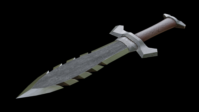dagger saw 3D Model .c4d .max .obj .3ds .fbx .stl .blend 