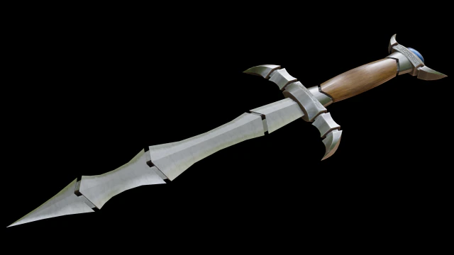 セグメント化された短剣 3Dモデル .c4d .max .obj .3ds .fbx .stl .blend 