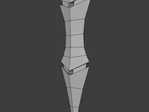 セグメント化された短剣 3Dモデル