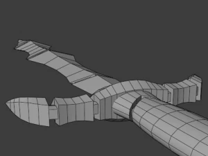 セグメント化された短剣 3Dモデル