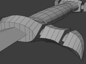 セグメント化された短剣 3Dモデル