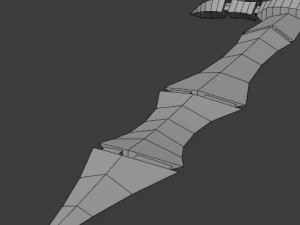 セグメント化された短剣 3Dモデル