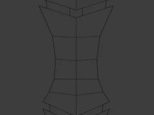 セグメント化された短剣 3Dモデル