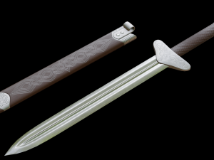 dagger with sheath 3D Model