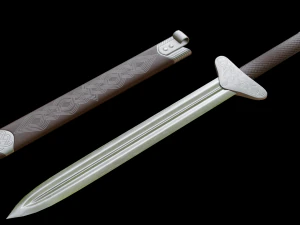 кинджал з піхвами 3D Модель