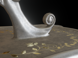inkwell low-poly version Modello 3D