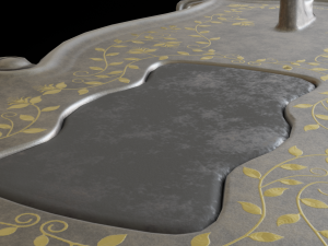 inkwell low-poly version Modello 3D