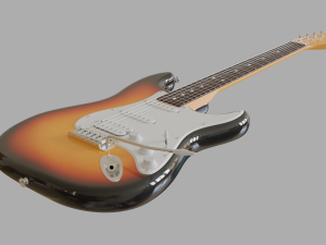 electric guitar stratocaster hss 3D Model