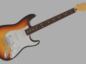 electric guitar stratocaster hss 3D Модель