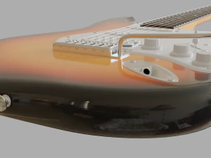 electric guitar stratocaster hss 3D Model