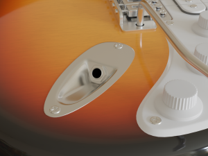 electric guitar stratocaster hss 3D Модель