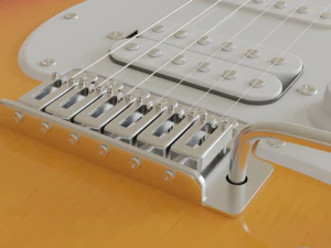 electric guitar stratocaster hss 3D Model