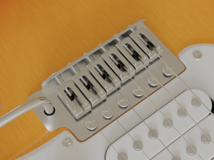 electric guitar stratocaster hss 3D Модель