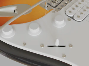 electric guitar stratocaster hss 3D Model