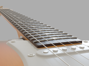 electric guitar stratocaster hss 3D Модель