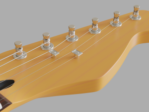 electric guitar stratocaster hss 3D Модель