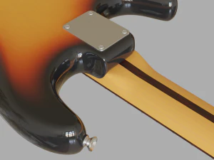 electric guitar stratocaster hss 3D Model